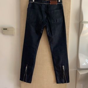 Dries Van Noten, resin coated zipper Moto jeans